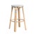 Tobias 30 in. Seat Height Round Rattan Backless Bar Stool, White/Gray Dot / Natural Rattan Frame For Sale In Chicago - Image 6 of 8