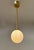 Not Yet Made - Made To Order Uno Satin Brass Matte White Globe Pendant by Fabio LTD For Sale - Image 5 of 6