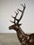 Rustic Large Bronze Stag Sculpture – Leaping Deer on Log Base, 36” H Wildlife Art For Sale - Image 3 of 13