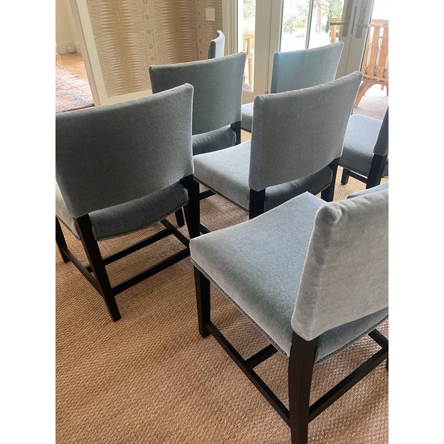 Custom Lee Industries Dining Chairs in Mohair - Set of 8 For Sale - Image 11 of 12