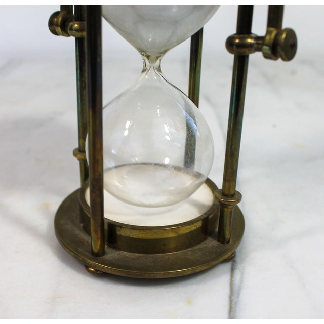 Metal Vintage Hangable Brass Hourglass - Egg Timer For Sale - Image 7 of 8