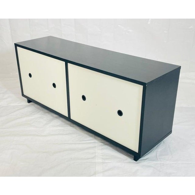 Vintage Style 6 Drawer Credenza With White Accented Drawers For Sale - Image 10 of 18