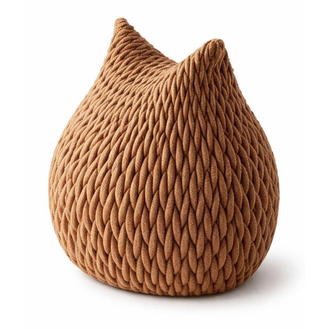 Textile Small Slumber Pouf by Aleksandra Gaca For Sale - Image 7 of 7