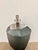 Organic Acid Etched Gray Glass Lamp. Sculptural body. Showroom floor sample.