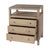 Transitional Nora 27 in. W Rectangular Wood 3 Drawer Tall Nightstand with Open Shelf on Top, Light Oak For Sale - Image 3 of 10