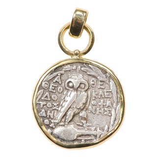 A New Style Tetradrachm Pendant W/18k Trim For Sale