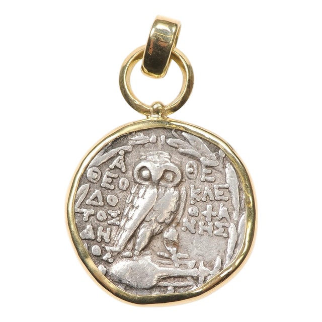 A New Style Tetradrachm Pendant W/18k Trim For Sale