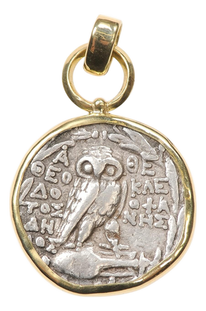 A New Style Tetradrachm Pendant W/18k Trim