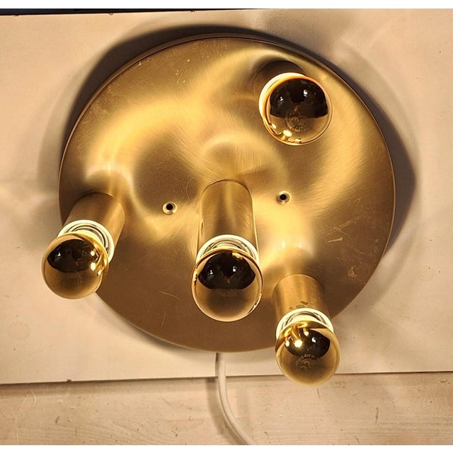Goldenrod Vintage Minimalist Ceiling Lamp by Huthman Lighting, 1980s For Sale - Image 8 of 8