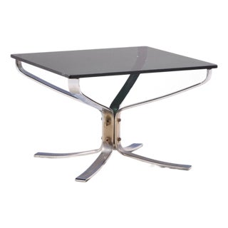 Sigurd Ressell for Vatne Møbler Mid Century Chrome Falcon Side End Table For Sale