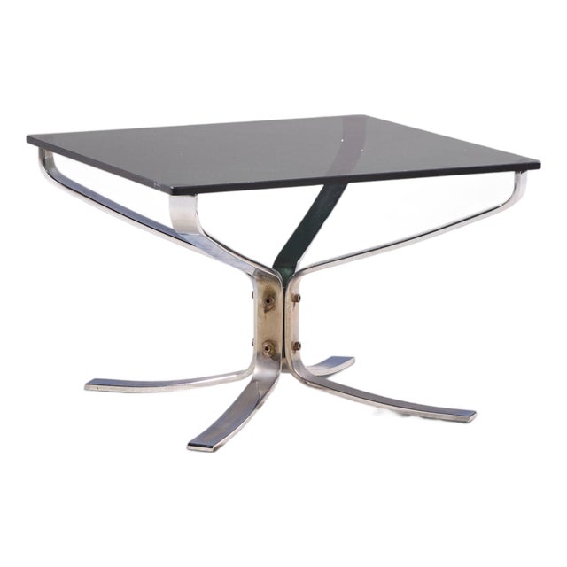 Sigurd Ressell for Vatne Møbler Mid Century Chrome Falcon Side End Table For Sale