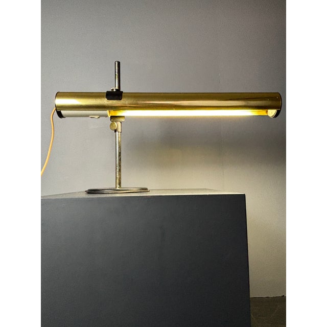 Brass Tubular Desk Lamp by Göran Pehrson for Ateljé Lyktan, Sweden, 1978 For Sale - Image 12 of 18