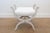 Traditional Swedish 1830s Empire Style Painted and Upholstered Stool with Spindle Arms For Sale - Image 3 of 9