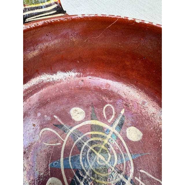 Tlaquepaque Mexican Pottery Redware Clay Handled Serving Nesting Bowls Set of 4 For Sale - Image 11 of 11
