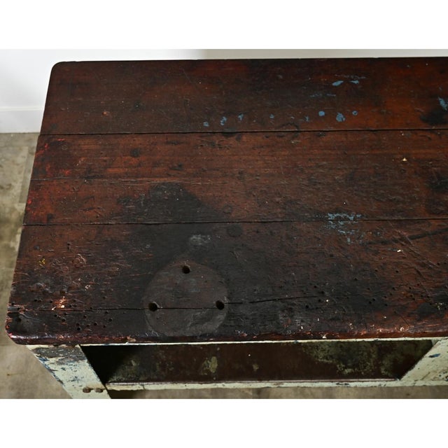 French 20th Century Industrial Work Bench For Sale - Image 9 of 11
