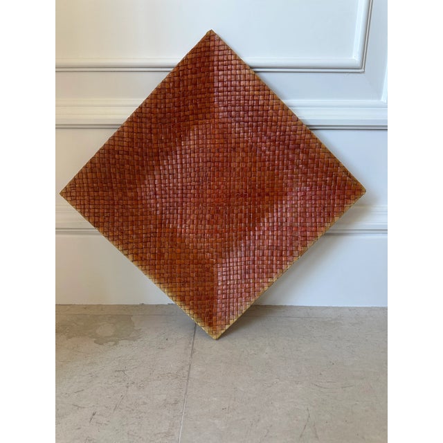 1990s Vintage Woven Leather Tray For Sale - Image 5 of 16