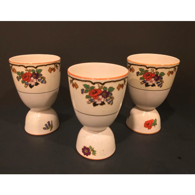 Ceramic Vintage Maddock Stoneware Double Egg Cups- Set of 3 For Sale - Image 7 of 7