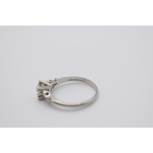 1930s 1930s Platinum Old Mine-Cut Diamond Ring, Size 5 For Sale - Image 5 of 5