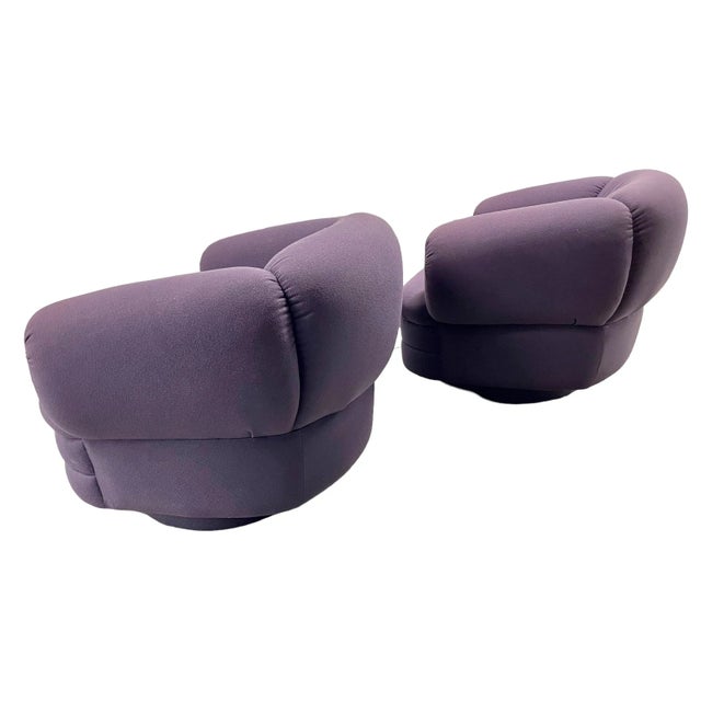 Directional 1980s Vladimir Kagan Postmodern Swivel Chairs for Directional - Set of 2 For Sale - Image 4 of 8