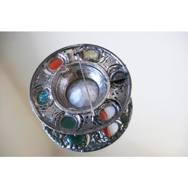 Vintage, 1970s, Miracle Scottish Pebble Jewelry Brooch, Signed, Mid-Century Celtic Revival For Sale - Image 10 of 10