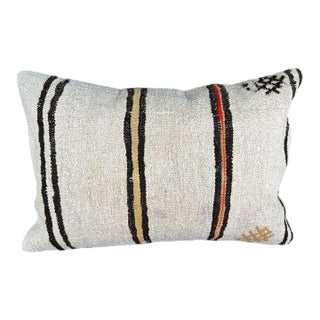 Turkish Hemp Pillow Cushion Natural Beige Brown Pillow Cushion Cover 16 "x 24" For Sale
