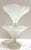 Rustic European Vintage Italian Frosted Glass Pedestal Berry Bowls or Candleholders, Set of Two For Sale - Image 3 of 8