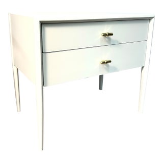 Vintage MCM Bedside Nightstand Attributed to Drexel Parallel For Sale