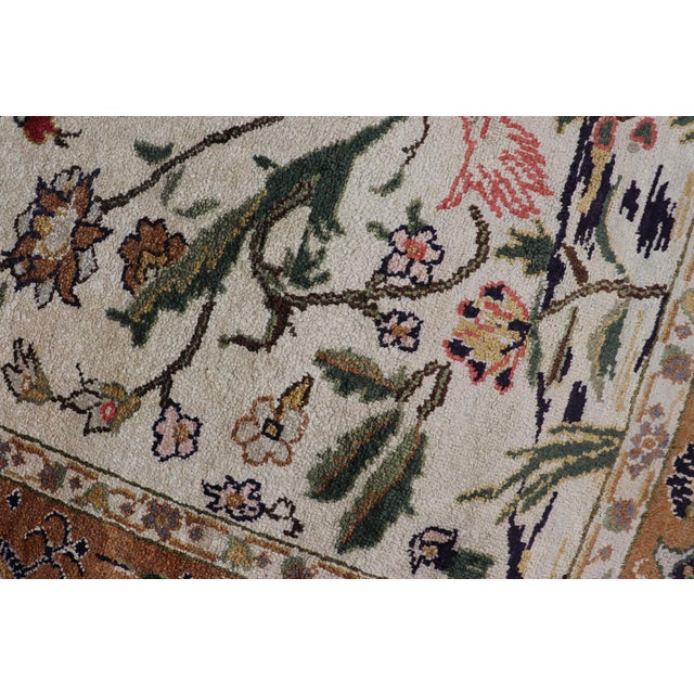 Silk Turkish Rug With Botanical Designs, Including Stylized Leaves For Sale - Image 16 of 16