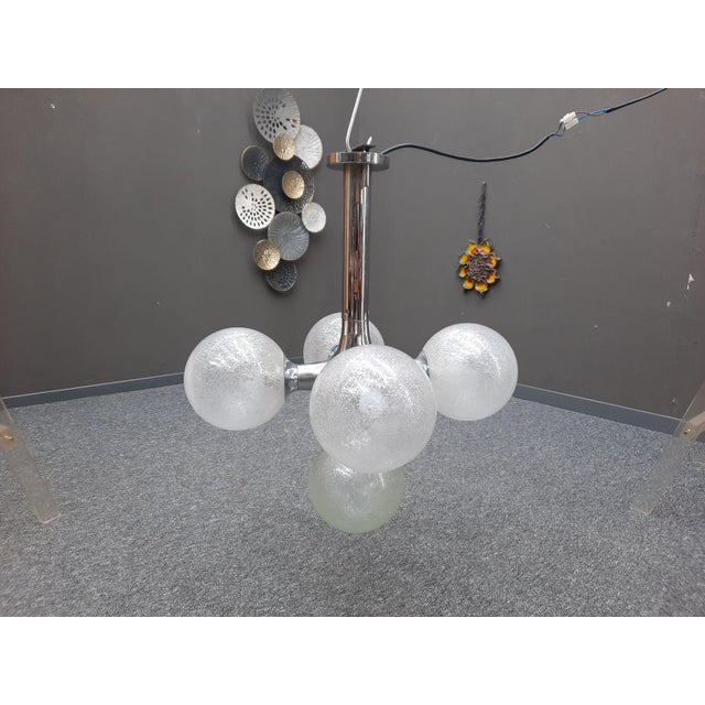 Mid-Century Modern Space Age Atomic Ceiling Lamp, 1960s For Sale - Image 3 of 14