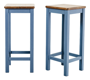 Wooden Bar Stools, 1980s, Set of 2