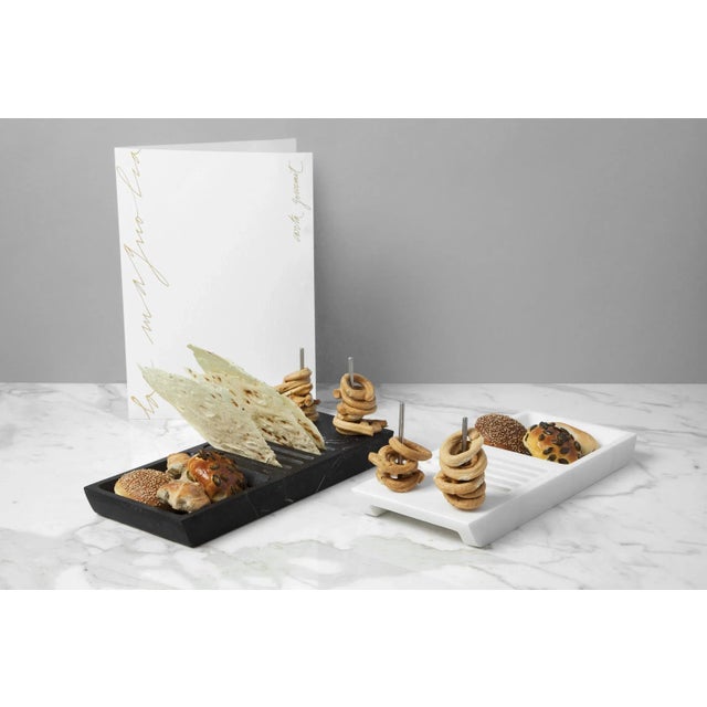 MMairo Modern Handcrafted Bread Basket in Italian Marble For Sale - Image 4 of 7