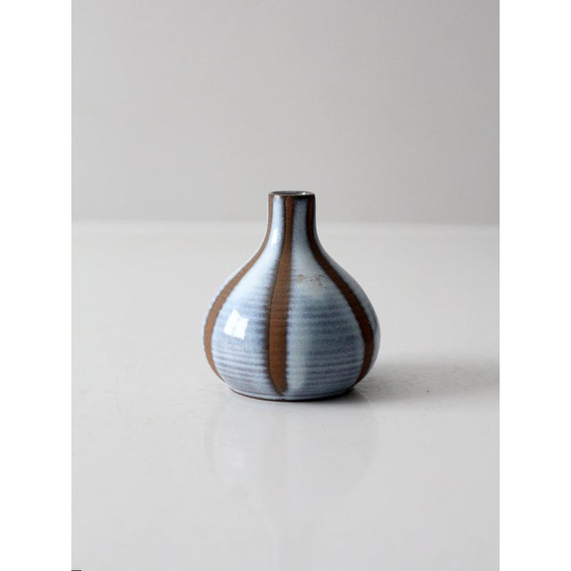 Blue Vintage Studio Pottery Vase For Sale - Image 8 of 8