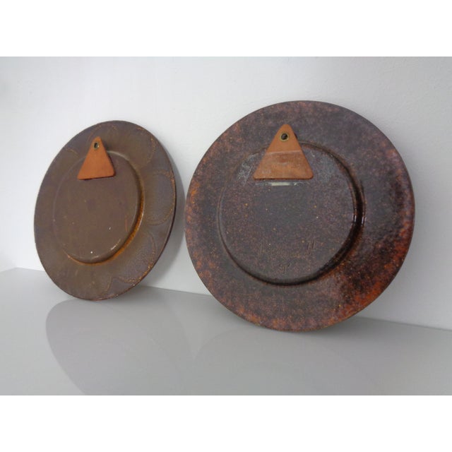 Vintage German Grünstadt Ceramic Wall Plates, 1960s, Set of 2 For Sale - Image 4 of 13