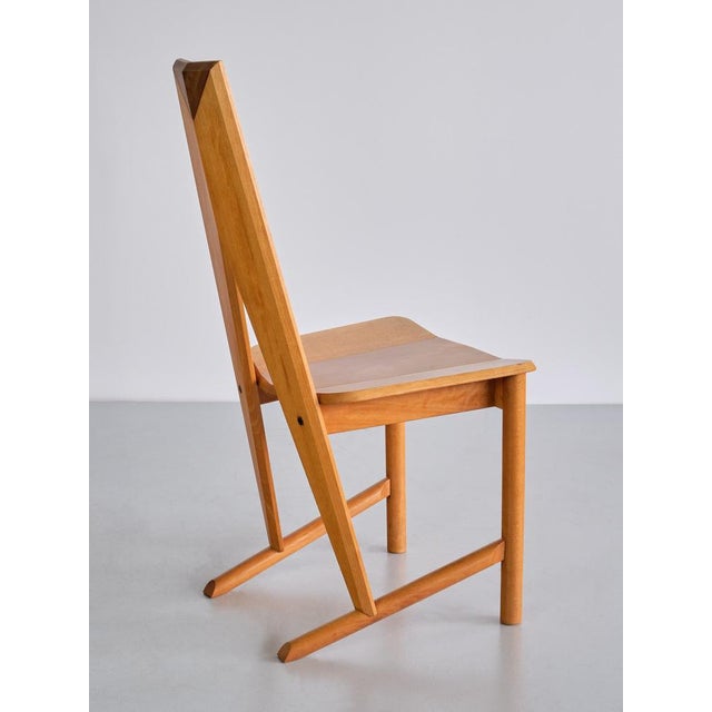Dining Chairs in Beech by Søren Nissen & Ebbe Gehl for Seltz, France, 1980s, Set of 6 For Sale - Image 16 of 17