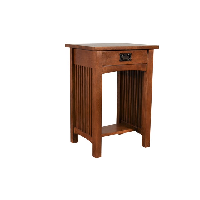 Mission 1 Drawer Spindle End Table For Sale - Image 12 of 15