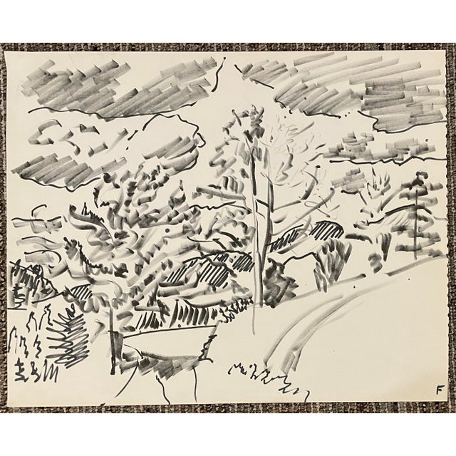 Traditional 1960s Frank Wallace Craftsbury Vermont Landscape For Sale - Image 3 of 3