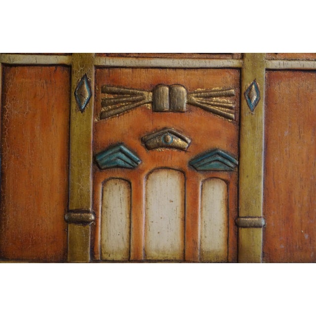 1980s Handmade Carved Wood Guatemalan Church Retablo For Sale - Image 4 of 10