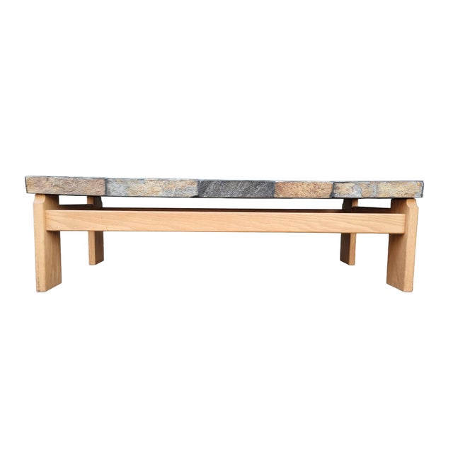 Coffee table produced by Van Bennekom's Meubelfabriek in Stadskanaal, the Netherlands, circa 1970. The tabletop consists...