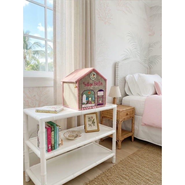 Vintage "Salon Bella" House-Shaped Toy Storage Box For Sale - Image 10 of 12