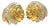 Vintage 14k Yellow Gold Diamond Sea Shell Earrings, A Pair For Sale