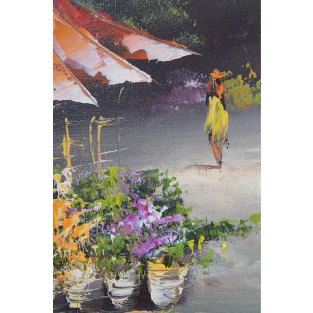 Late 20th Century French Cityscape Oil Painting, Framed For Sale - Image 11 of 13