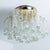 Round Textured Clear Glass Gold Flush Mount from Doria Leuchten, 1960s For Sale - Image 13 of 17