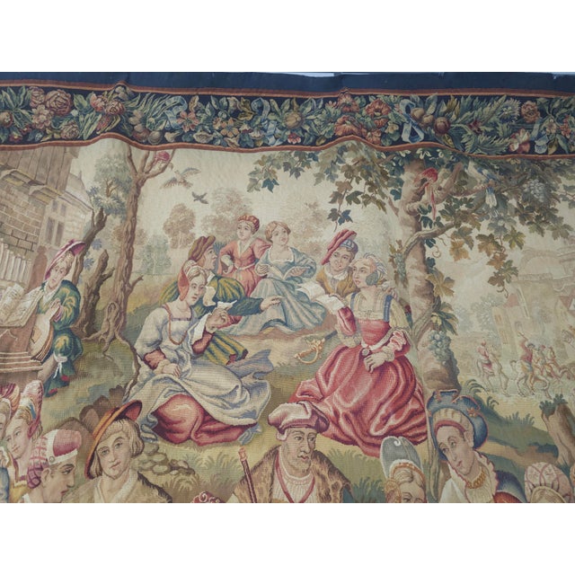 17th Century 17th Century Large Flemish Tapestry With Multiple Baroque Royalty Scenes For Sale - Image 5 of 12