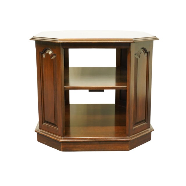 Late 20th Century Ethan Allen Georgian Court Traditional Style 26" Tiered Accent End Table 11-8066 - 225 Vintage Finish For Sale - Image 5 of 8