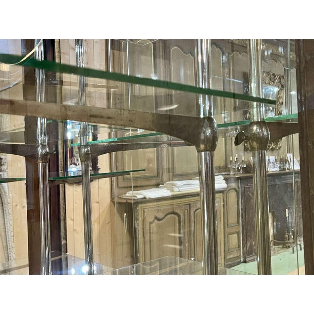 Shop Cabinet in Oak with Sliding Glass Doors For Sale - Image 11 of 18