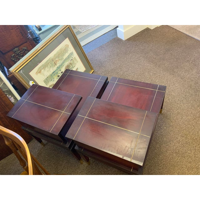 Brown 20th Century Lane Step Tables Pair For Sale - Image 8 of 9