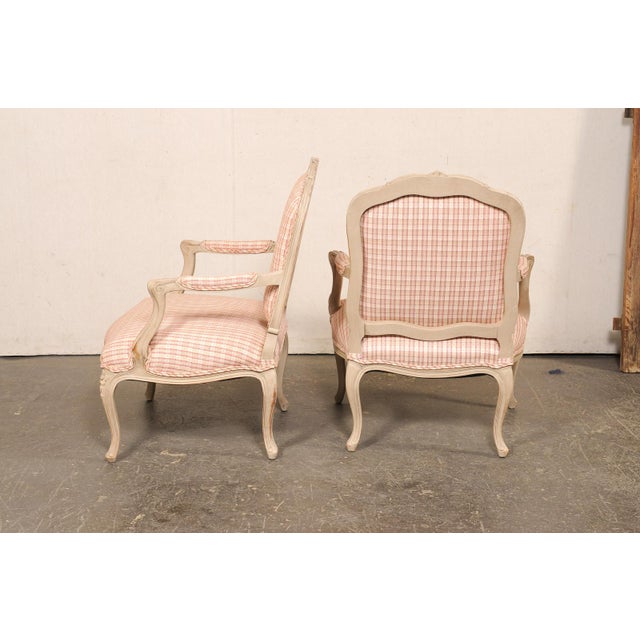 Mid 20th Century French Pair of Louis XV Style Fauteuils For Sale - Image 11 of 13