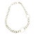 Yellow Gold Flat Oval Link Necklace For Sale