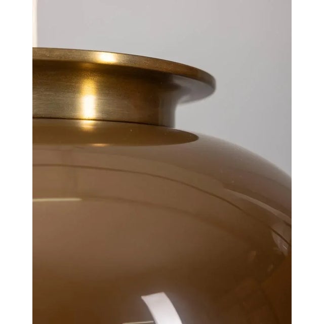 Vintage Pendant Light in Brown Plastic by Luigi Massoni for Harwey Guzzini, 1970s For Sale - Image 6 of 8