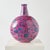 Pink Moon Flask Shaped Vase with Blue Floral Motifs For Sale - Image 4 of 7